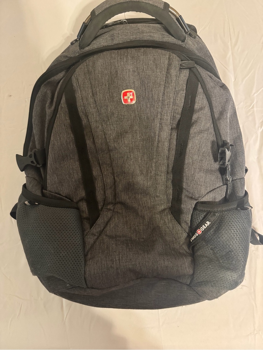 SwissGear Gray Heather Laptop Backpack with Black Accents